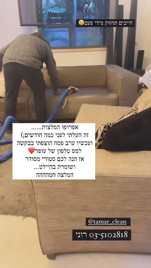 שירות ניקוי ספות ושטיחים — תמר קלין